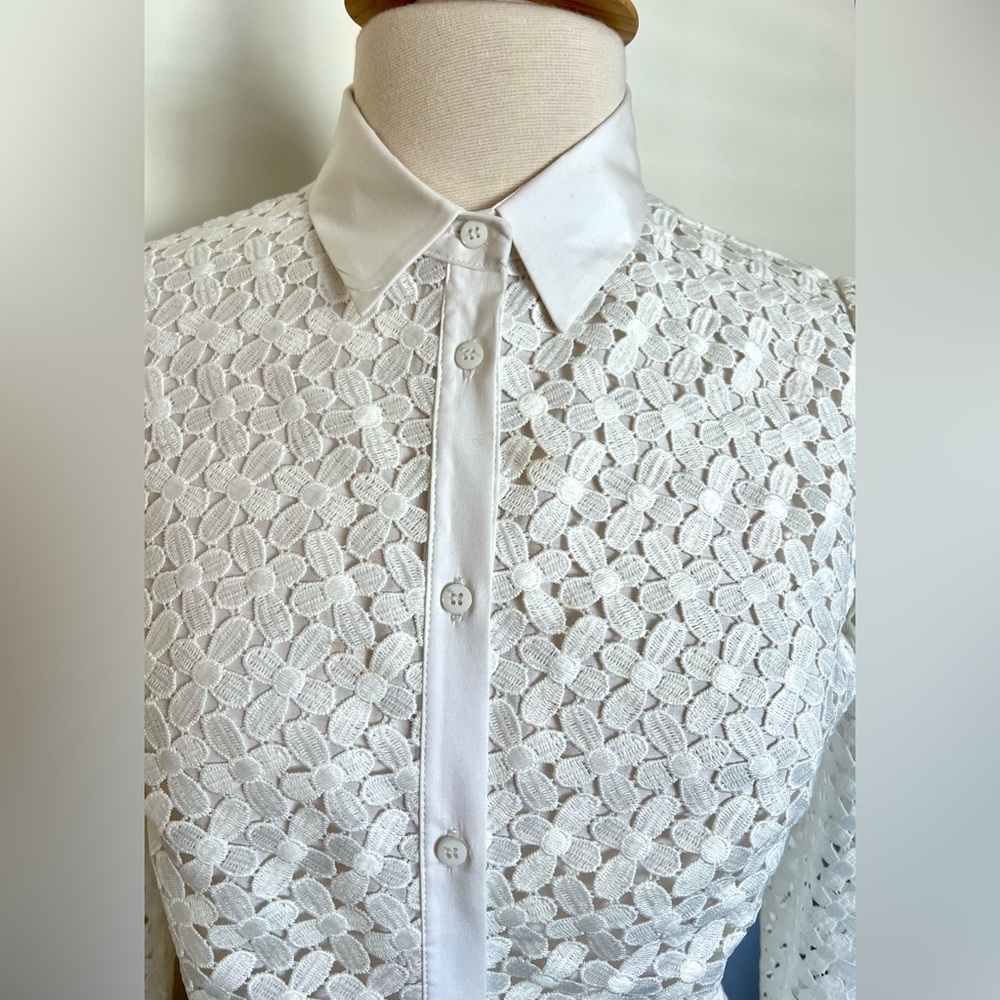 Lela Rose daisy embroidered blouse - Picture 6 of 16